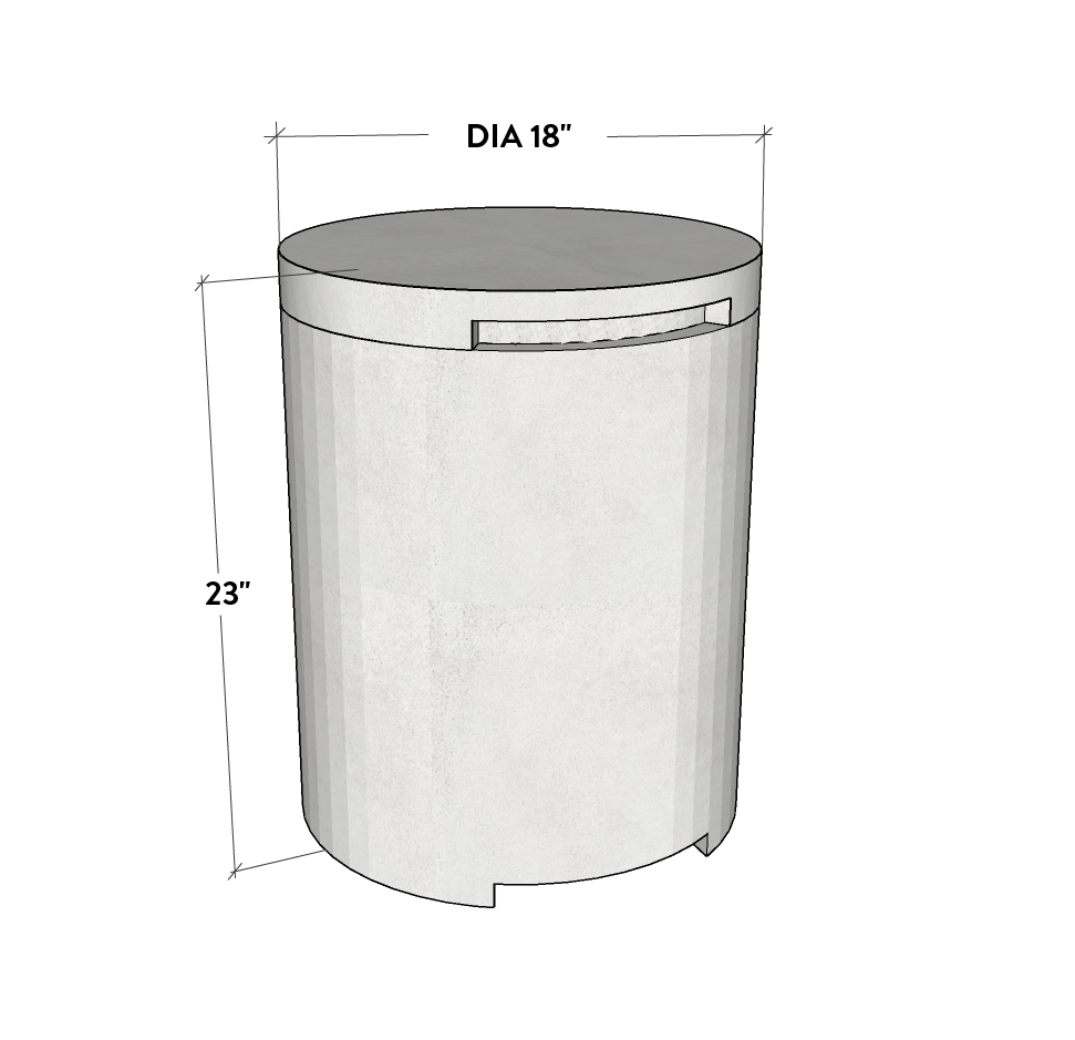 Concrete Propane Tank Enclosure - Round