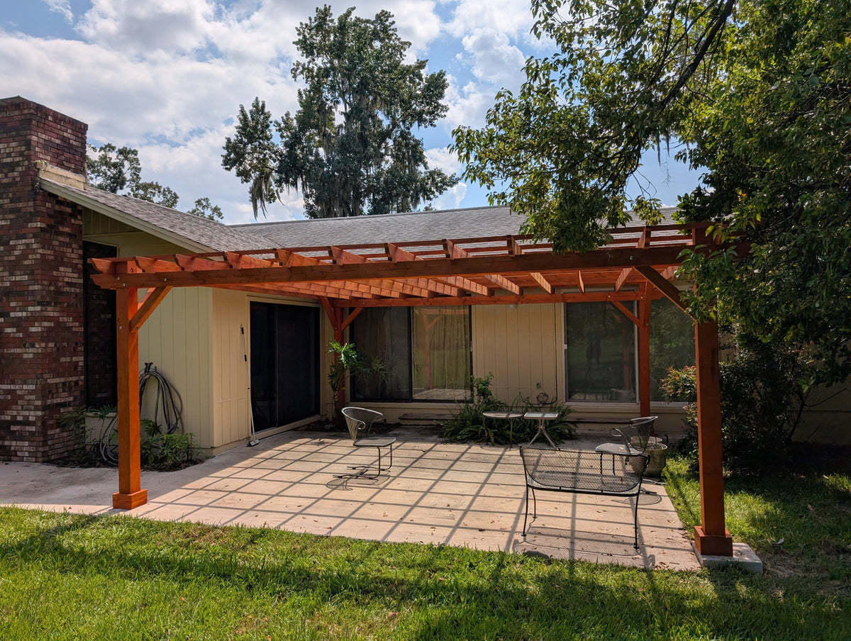 Outdoor Super Deck Redwood Pergola