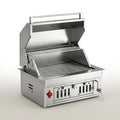 Built-In Charcoal Grill Designed for Outdoor Kitchens, 304 Stainless Steel, 27-Inch, Adjustable Charcoal Tray